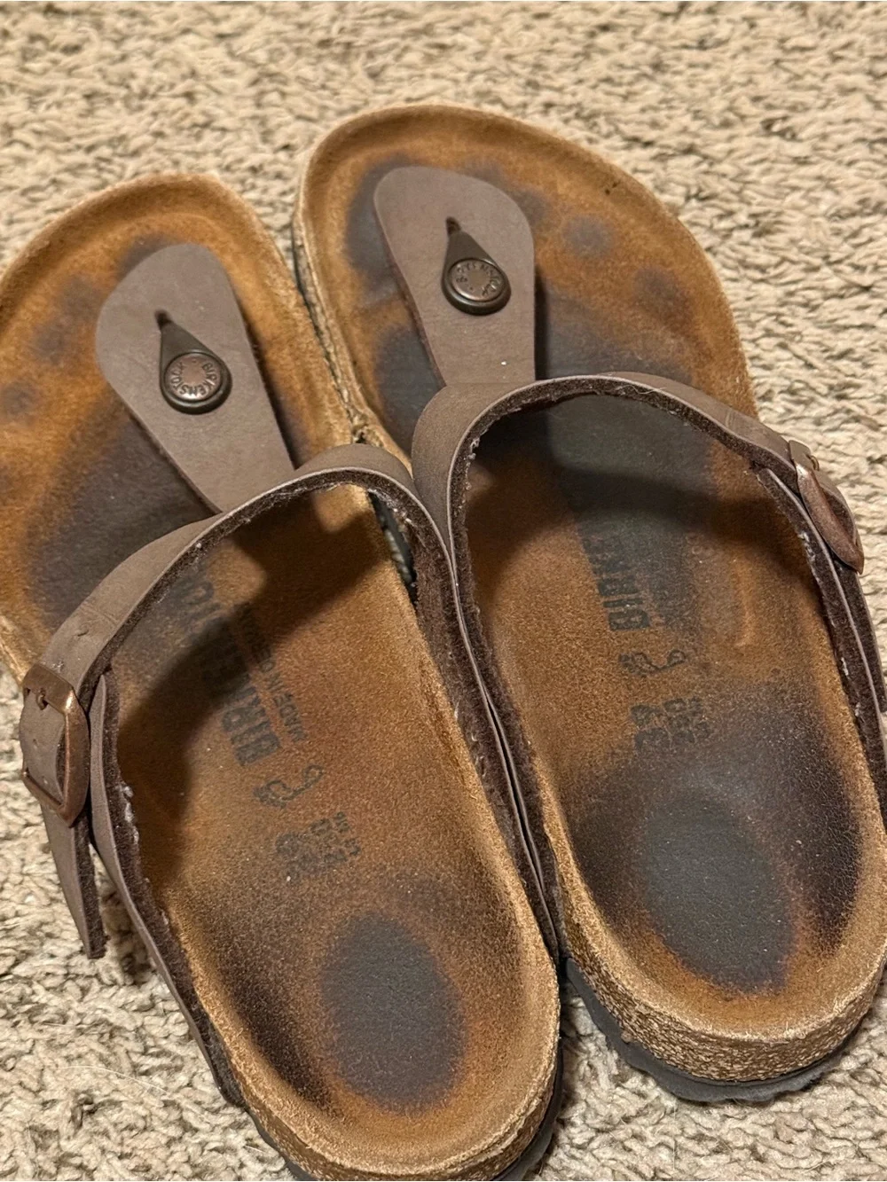 Birkenstock Gizeh Brown Thong Sandals Women’s 8.5 EU 39 Regular Width